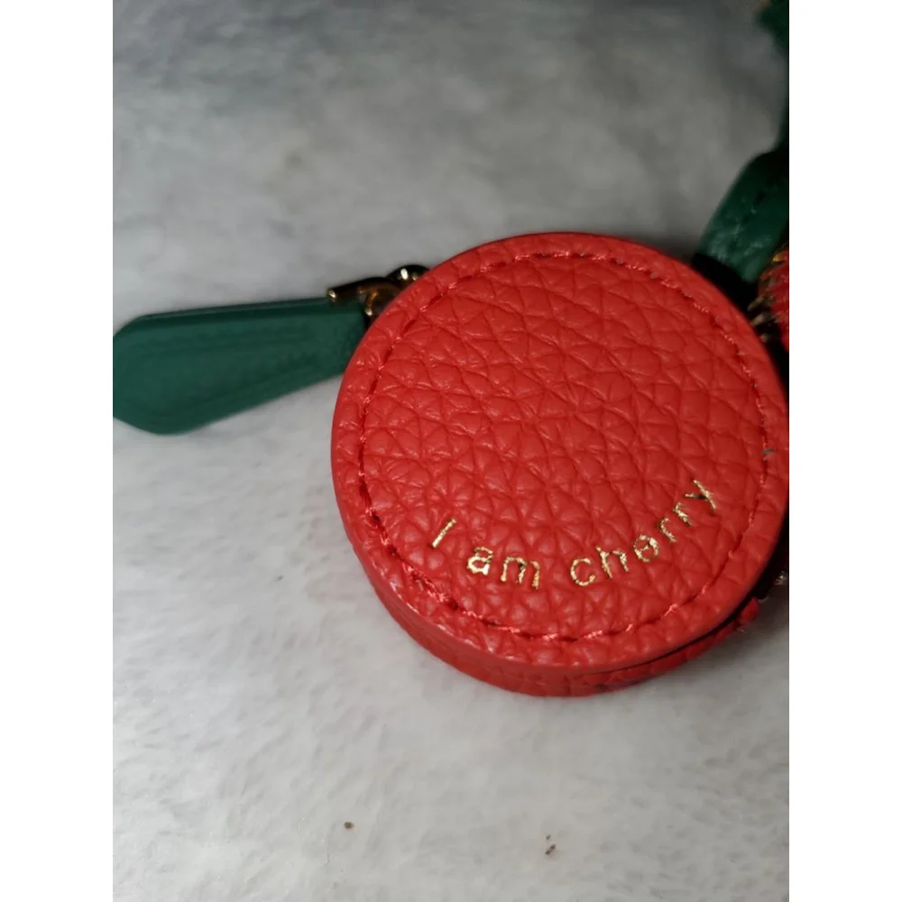 Cherry Red & Green Key Holder, and bag charm